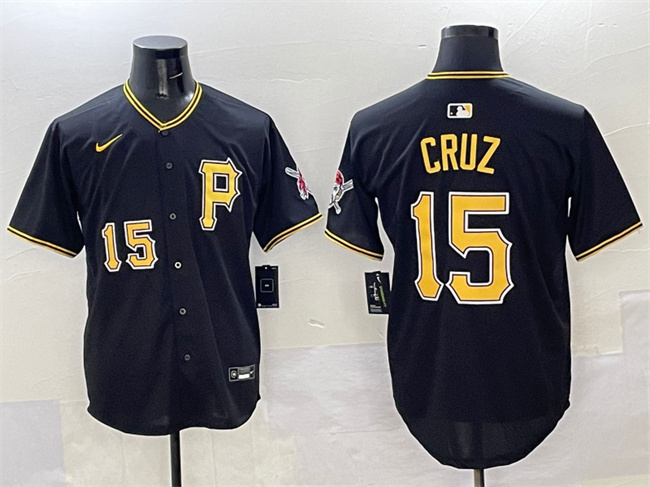 Men's Black Pittsburgh Pirates #15 Oneil Cruz 2025 Limited Stitched Baseball Jersey